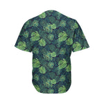 Monstera Palm Leaves Pattern Print Men's Baseball Jersey