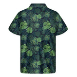 Monstera Palm Leaves Pattern Print Men's Short Sleeve Shirt