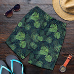 Monstera Palm Leaves Pattern Print Men's Shorts