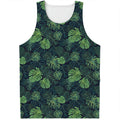 Monstera Palm Leaves Pattern Print Men's Tank Top