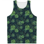 Monstera Palm Leaves Pattern Print Men's Tank Top