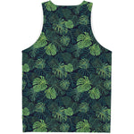 Monstera Palm Leaves Pattern Print Men's Tank Top