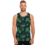 Monstera Palm Leaves Pattern Print Men's Tank Top