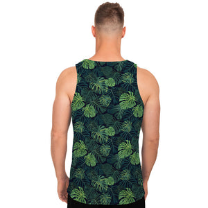 Monstera Palm Leaves Pattern Print Men's Tank Top