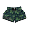 Monstera Palm Leaves Pattern Print Muay Thai Boxing Shorts