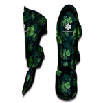 Monstera Palm Leaves Pattern Print Muay Thai Shin Guard