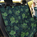 Monstera Palm Leaves Pattern Print Pet Car Back Seat Cover