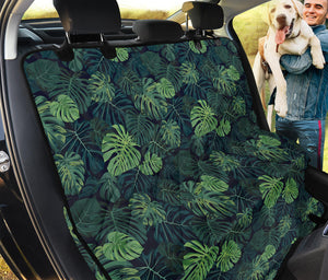 Monstera Palm Leaves Pattern Print Pet Car Back Seat Cover