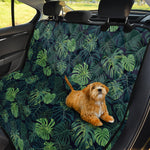 Monstera Palm Leaves Pattern Print Pet Car Back Seat Cover