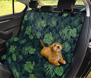 Monstera Palm Leaves Pattern Print Pet Car Back Seat Cover