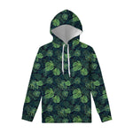 Monstera Palm Leaves Pattern Print Pullover Hoodie