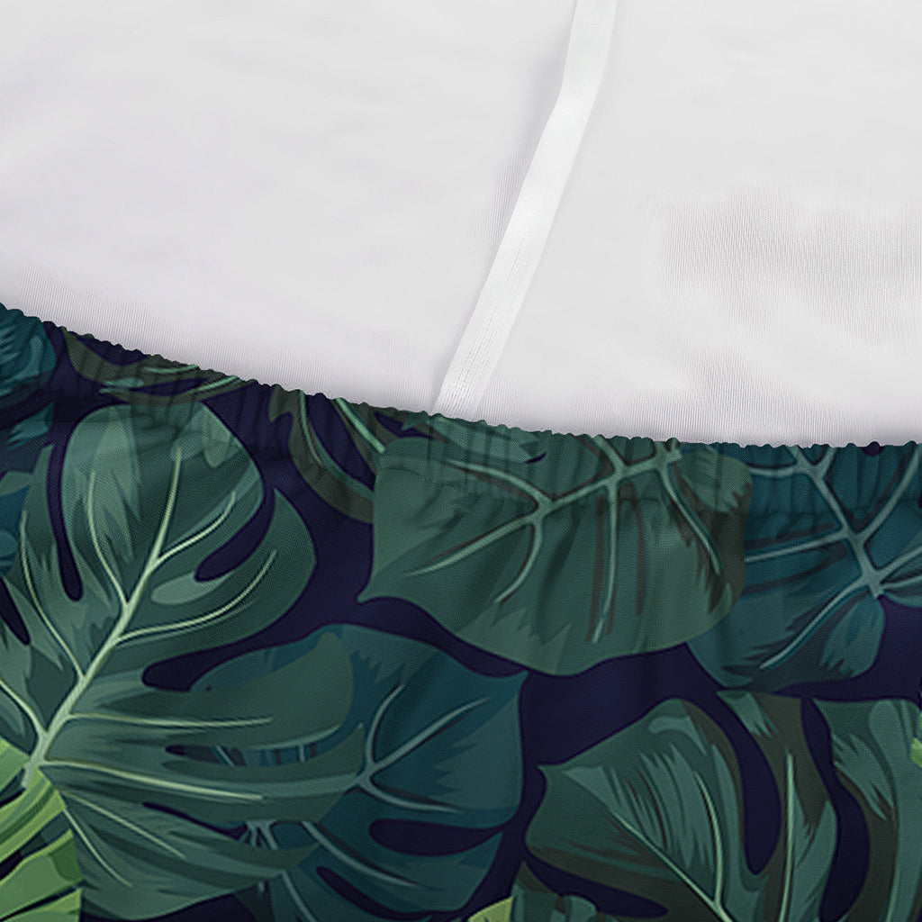 Monstera Palm Leaves Pattern Print Sofa Cover