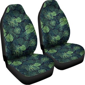 Monstera Palm Leaves Pattern Print Universal Fit Car Seat Covers