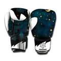 Moon And Stars Wolf Spirit Print Boxing Gloves