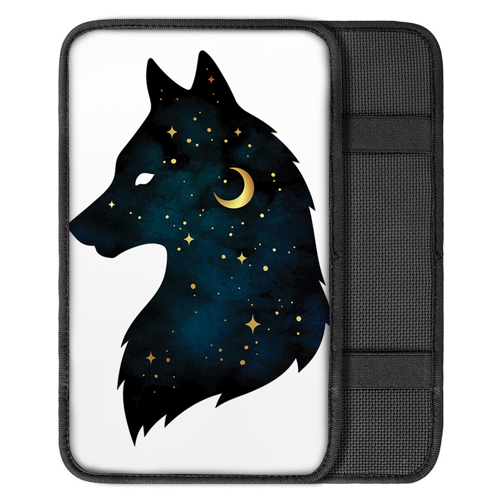 Moon And Stars Wolf Spirit Print Car Center Console Cover