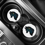 Moon And Stars Wolf Spirit Print Car Coasters
