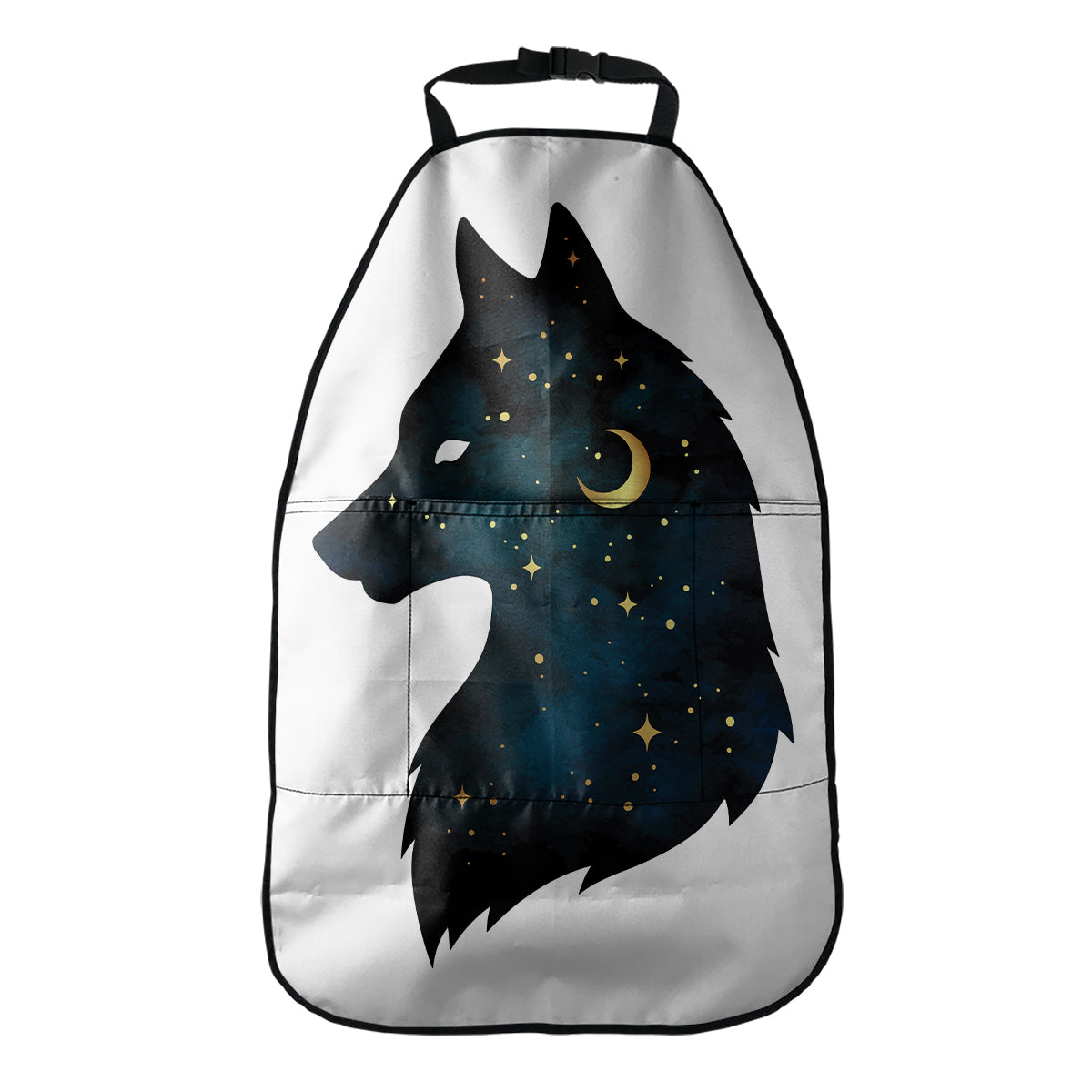 Moon And Stars Wolf Spirit Print Car Seat Organizers
