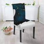 Moon And Stars Wolf Spirit Print Dining Chair Slipcover