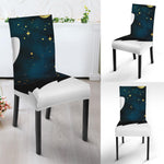 Moon And Stars Wolf Spirit Print Dining Chair Slipcover