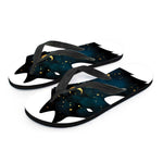 Moon And Stars Wolf Spirit Print Flip Flops