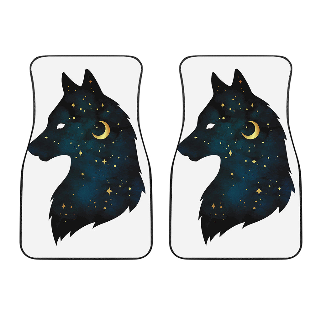 Moon And Stars Wolf Spirit Print Front Car Floor Mats