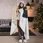 Moon And Stars Wolf Spirit Print Hooded Blanket