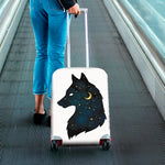 Moon And Stars Wolf Spirit Print Luggage Cover