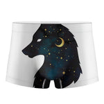 Moon And Stars Wolf Spirit Print Men's Boxer Briefs