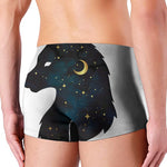 Moon And Stars Wolf Spirit Print Men's Boxer Briefs