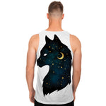 Moon And Stars Wolf Spirit Print Men's Tank Top