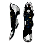 Moon And Stars Wolf Spirit Print Muay Thai Shin Guard