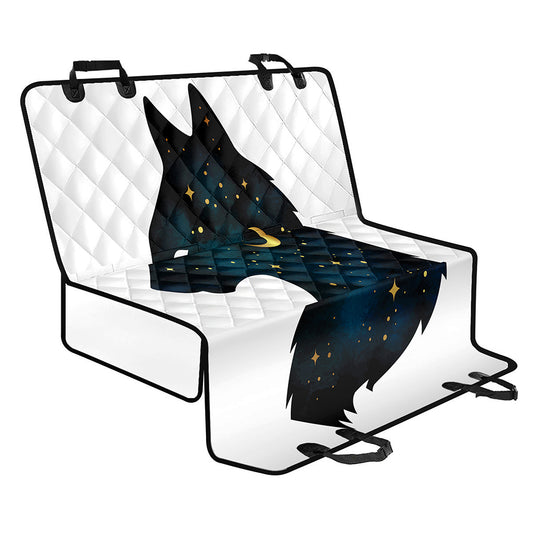 Moon And Stars Wolf Spirit Print Pet Car Back Seat Cover