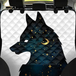 Moon And Stars Wolf Spirit Print Pet Car Back Seat Cover