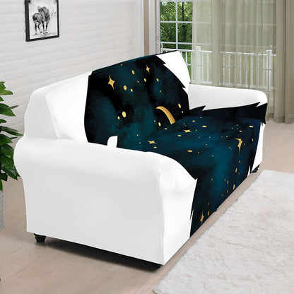 Moon And Stars Wolf Spirit Print Sofa Cover
