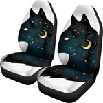 Moon And Stars Wolf Spirit Print Universal Fit Car Seat Covers