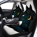 Moon And Stars Wolf Spirit Print Universal Fit Car Seat Covers