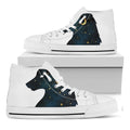 Moon And Stars Wolf Spirit Print White High Top Sneakers