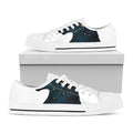 Moon And Stars Wolf Spirit Print White Low Top Sneakers