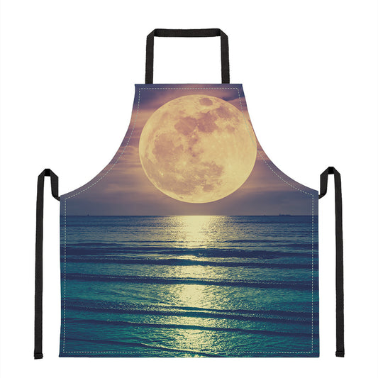Moon Beach Print Apron