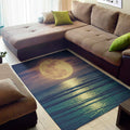 Moon Beach Print Floor Mat