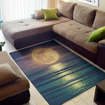 Moon Beach Print Area Rug