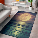 Moon Beach Print Area Rug
