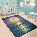 Moon Beach Print Area Rug