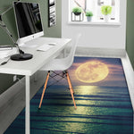 Moon Beach Print Area Rug