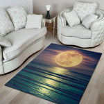 Moon Beach Print Area Rug