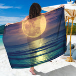 Moon Beach Print Beach Sarong Wrap