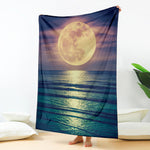 Moon Beach Print Blanket