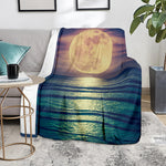 Moon Beach Print Blanket