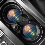 Moon Beach Print Car Coasters