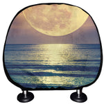 Moon Beach Print Car Headrest Covers